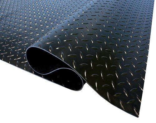 Alfombra Piso Goma Diamante Ancho 1.00m Espesor 3mm Base Tela QB m - Image 2